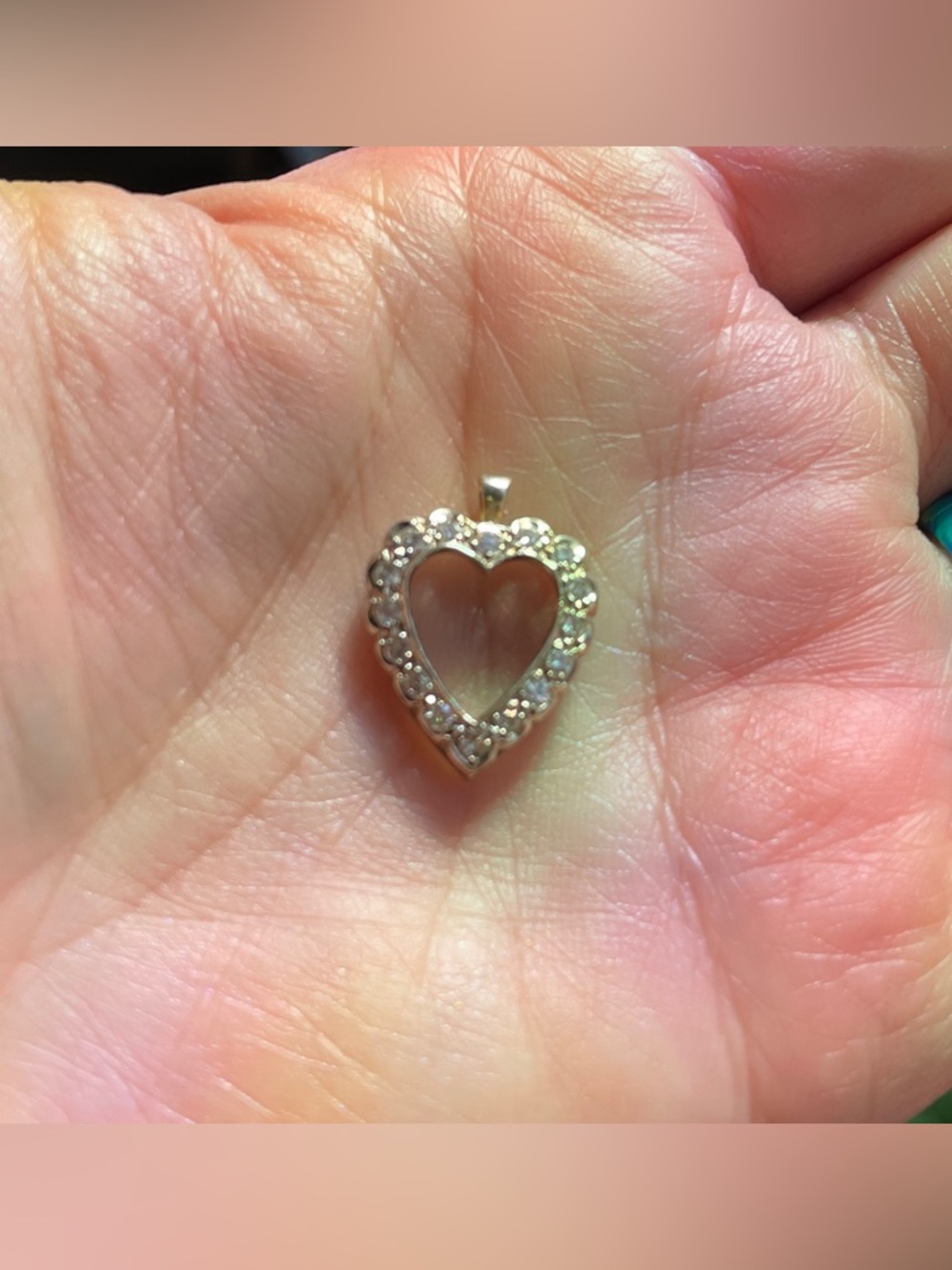 White Gold Diamond Heart Pendant